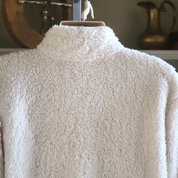 Victorias Secret Pink Sherpa Fleece Pullover Hoodie Pink Accents -L - Picture 5 of 7